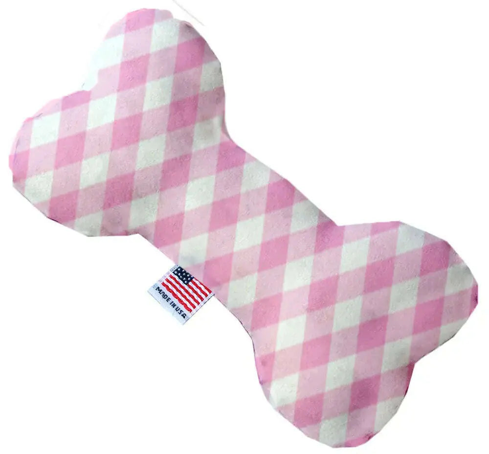 Baby-Pink-Plaid-6-Inch-Bone-Dog-Toy-GreatEagleInc-333769220