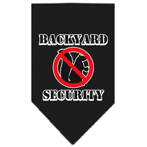 Backyard Security Screen Print Bandana Black Small Default Title