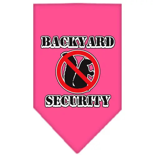 Backyard Security Screen Print Bandana Bright Pink Small Default Title