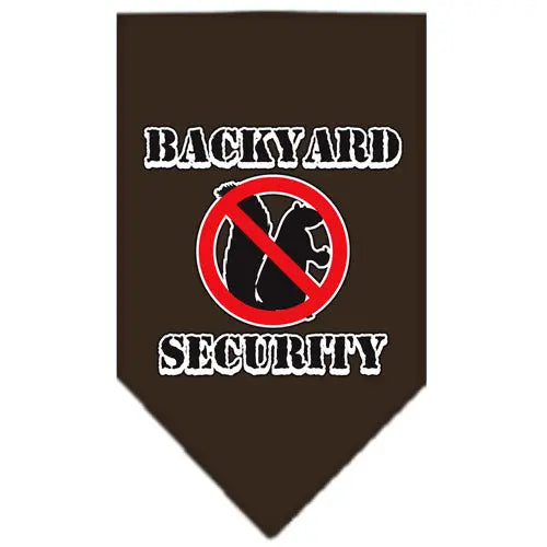 Backyard Security Screen Print Bandana Cocoa Small Default Title