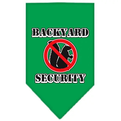 Backyard Security Screen Print Bandana Emerald Green Small Default Title