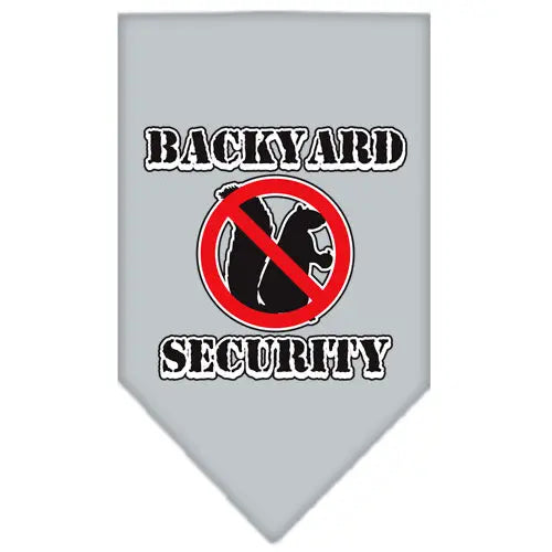 Backyard Security Screen Print Bandana Grey Large Default Title
