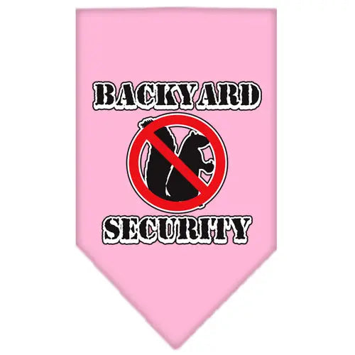 Backyard Security Screen Print Bandana Light Pink Large Default Title