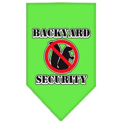Backyard Security Screen Print Bandana Lime Green Large Default Title