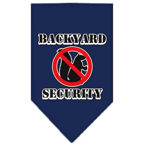 Backyard Security Screen Print Bandana Navy Blue Small Default Title