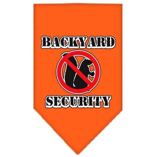 Backyard Security Screen Print Bandana Orange Large Default Title