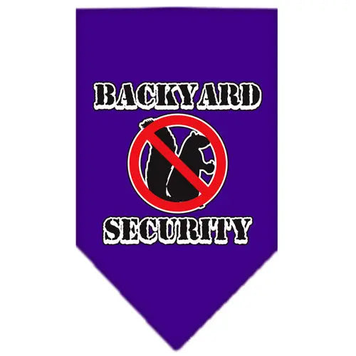 Backyard Security Screen Print Bandana Purple Large Default Title