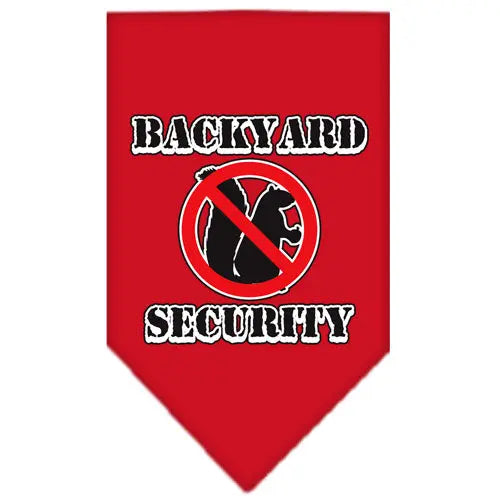 Backyard Security Screen Print Bandana Red Small Default Title