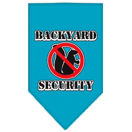 Backyard Security Screen Print Bandana Turquoise Large Default Title