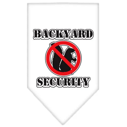 Backyard Security Screen Print Bandana White Large Default Title