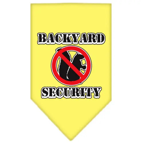 Backyard Security Screen Print Bandana Yellow Large Default Title