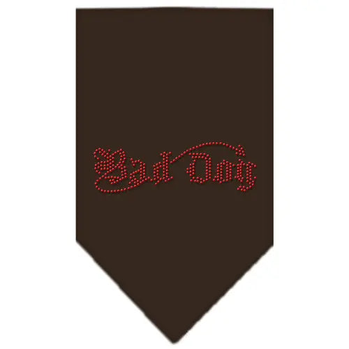 Bad Dog Rhinestone Bandana Cocoa Large Default Title