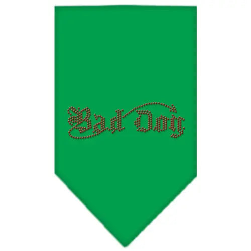 Bad Dog Rhinestone Bandana Emerald Green Large Default Title