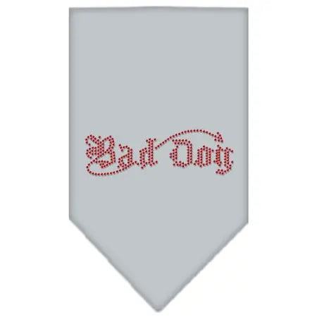 Bad Dog Rhinestone Bandana Grey Small Default Title