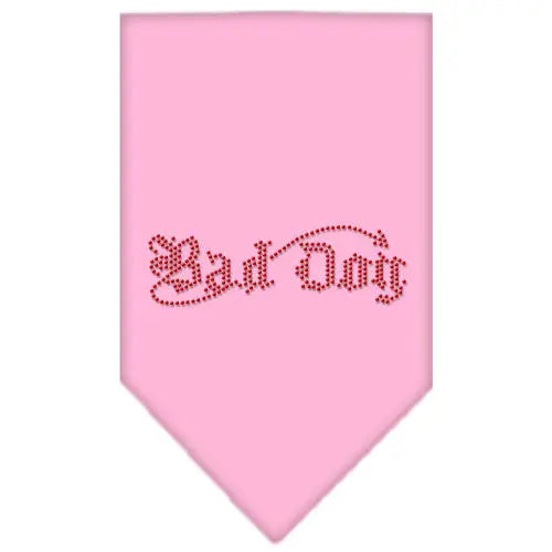 Bad Dog Rhinestone Bandana Light Pink Small Default Title