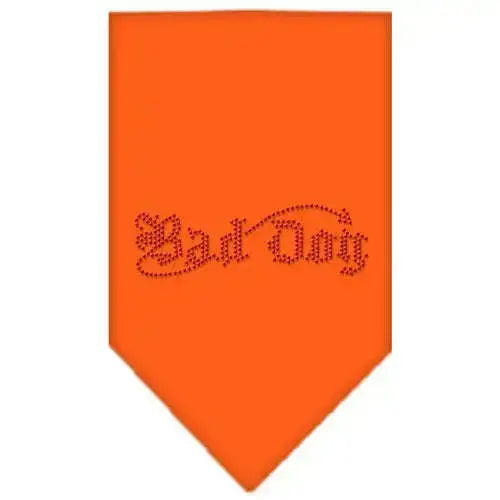 Bad-Dog-Rhinestone-Bandana-Orange-Small-GreatEagleInc-319080820