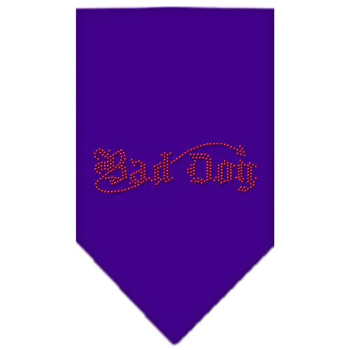 Bad Dog Rhinestone Bandana Purple Large Default Title
