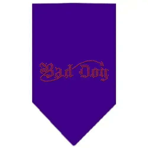 Bad-Dog-Rhinestone-Bandana-Purple-Small-GreatEagleInc-319080738