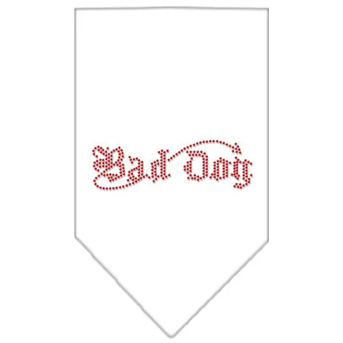 Bad Dog Rhinestone Bandana White Large Default Title