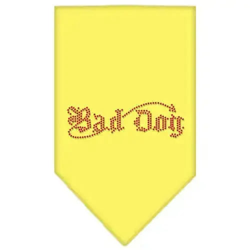 Bad-Dog-Rhinestone-Bandana-Yellow-Large-GreatEagleInc-318972114
