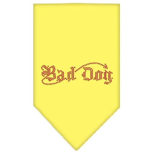 Bad Dog Rhinestone Bandana Yellow Small Default Title
