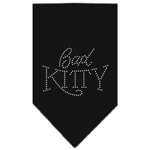 Bad Kitty Rhinestone Bandana Black Small Default Title