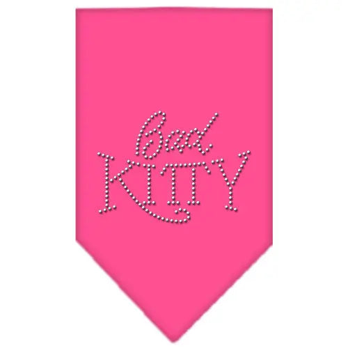 Bad Kitty Rhinestone Bandana Bright Pink Large Default Title