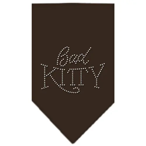 Bad Kitty Rhinestone Bandana Cocoa Small Default Title