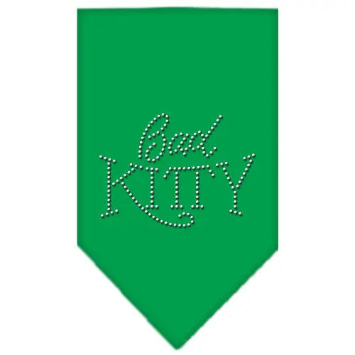 Bad Kitty Rhinestone Bandana Emerald Green Small Default Title