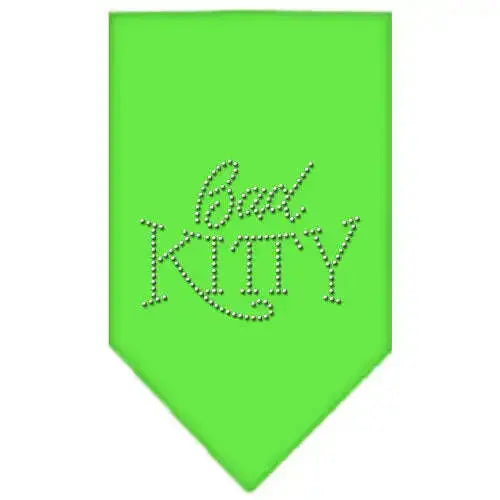 Bad-Kitty-Rhinestone-Bandana-Lime-Green-Small-GreatEagleInc-318972989