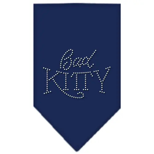 Bad Kitty Rhinestone Bandana Navy Blue Large Default Title