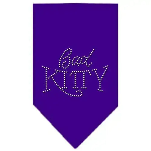 Bad-Kitty-Rhinestone-Bandana-Purple-Small-GreatEagleInc-318973235