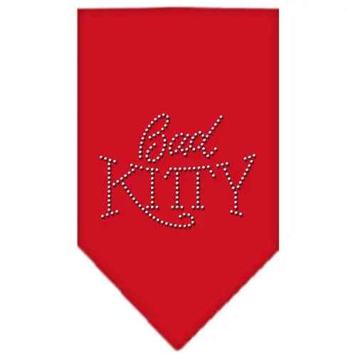 Bad Kitty Rhinestone Bandana Red Small Default Title