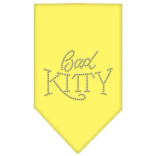 Bad Kitty Rhinestone Bandana Yellow Small Default Title
