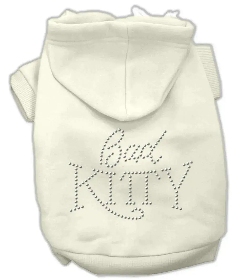 Bad-Kitty-Rhinestud-Hoodie-Cream-L-GreatEagleInc-319523811