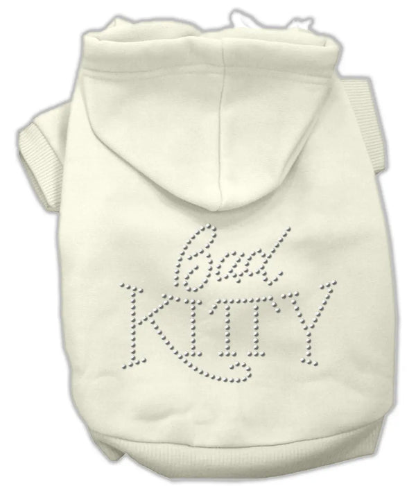 Bad Kitty Rhinestud Hoodie Cream L Default Title