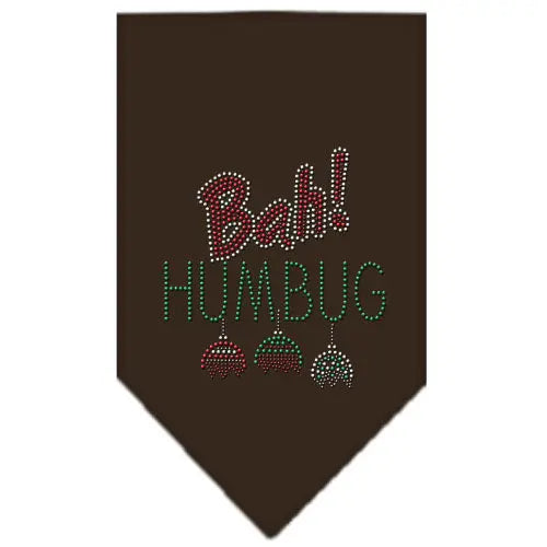 Bah Humbug Rhinestone Bandana Brown Large Default Title