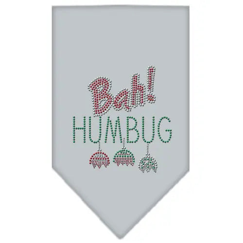 Bah Humbug Rhinestone Bandana Grey Small Default Title