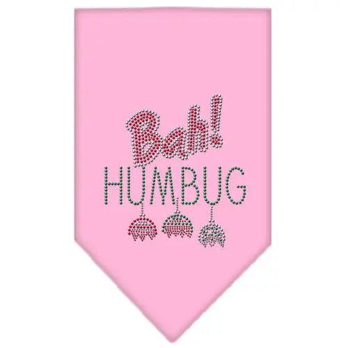 Bah Humbug Rhinestone Bandana Light Pink Large Default Title