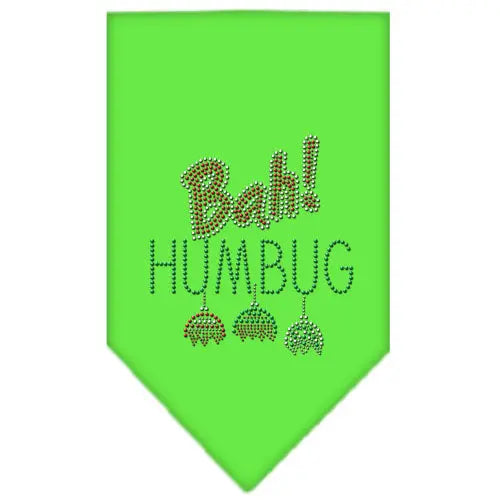 Bah Humbug Rhinestone Bandana Lime Green Large Default Title
