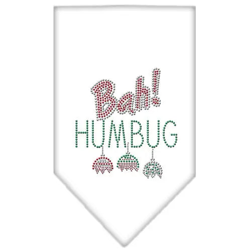 Bah Humbug Rhinestone Bandana White Large Default Title