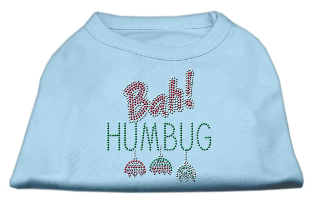 Bah Humbug Rhinestone Dog Shirt Baby Blue Xs Default Title