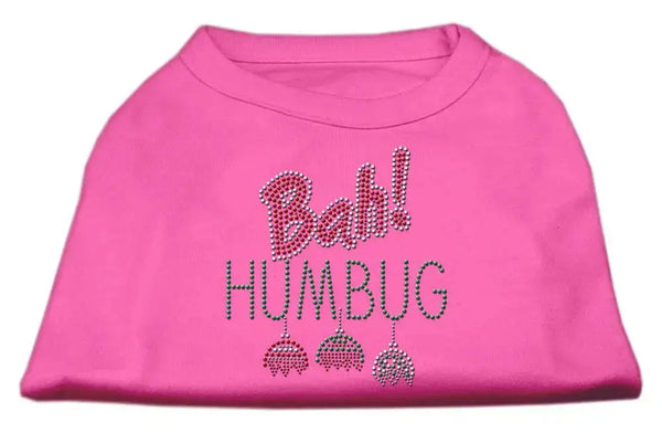 Bah-Humbug-Rhinestone-Dog-Shirt-Bright-Pink-Sm-GreatEagleInc-318802131
