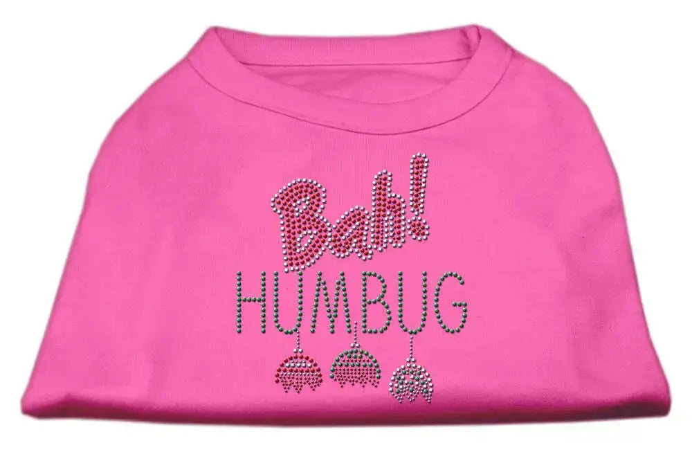 Bah-Humbug-Rhinestone-Dog-Shirt-Bright-Pink-Xxl-GreatEagleInc-320146784