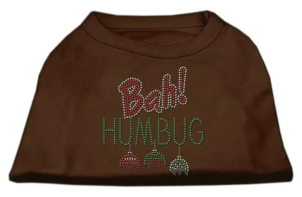 Bah-Humbug-Rhinestone-Dog-Shirt-Brown-Sm-GreatEagleInc-333766968