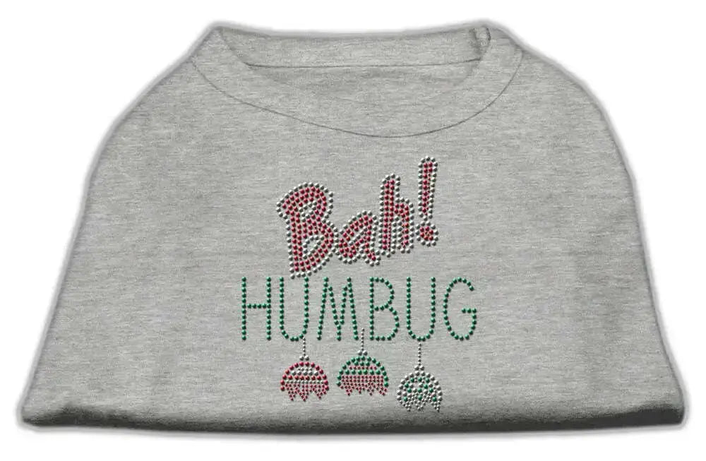Bah-Humbug-Rhinestone-Dog-Shirt-Grey-Med-GreatEagleInc-333767051