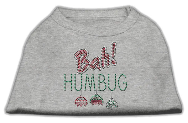 Bah Humbug Rhinestone Dog Shirt Grey Xxxl Default Title