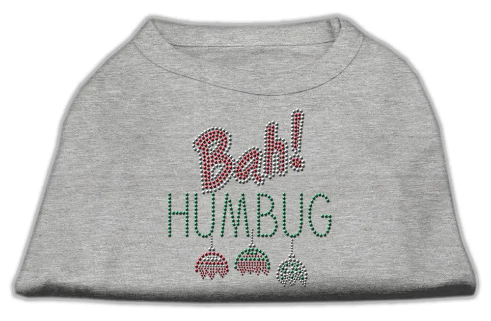 Bah Humbug Rhinestone Dog Shirt Grey Xxxl Default Title
