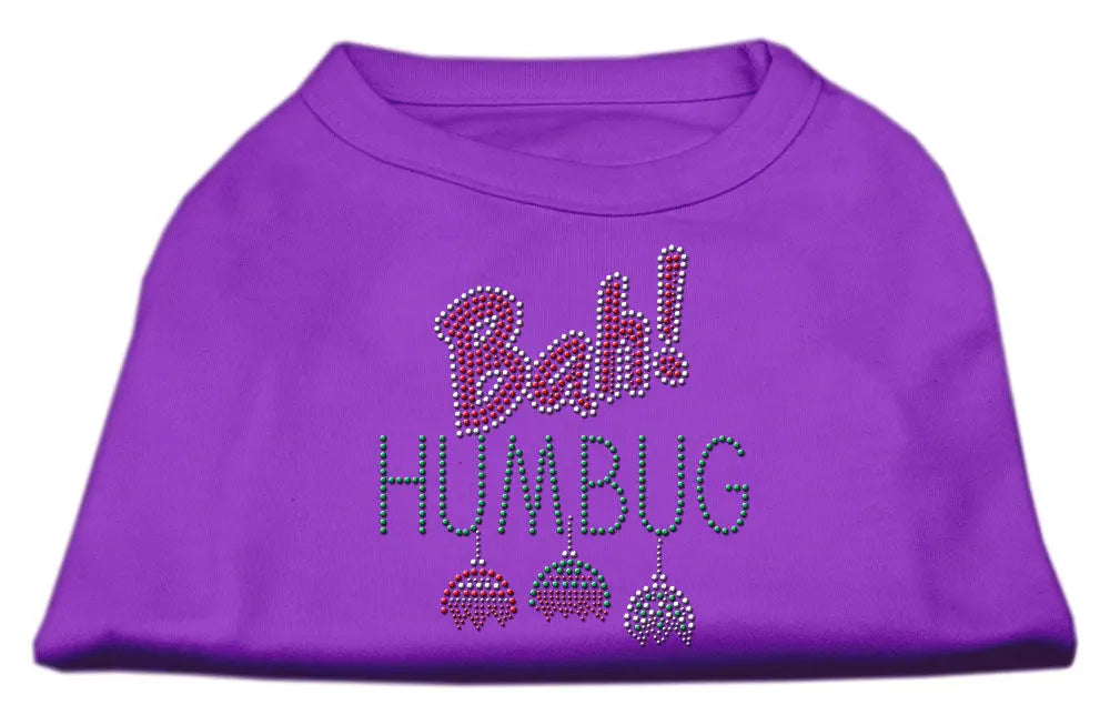 Bah Humbug Rhinestone Dog Shirt Purple Lg Default Title