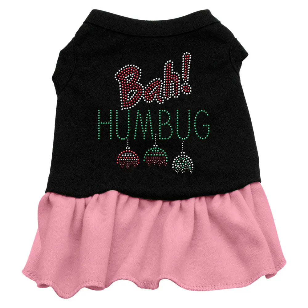 Bah Humbug Rhinestone Dress Black With Pink Xs Default Title